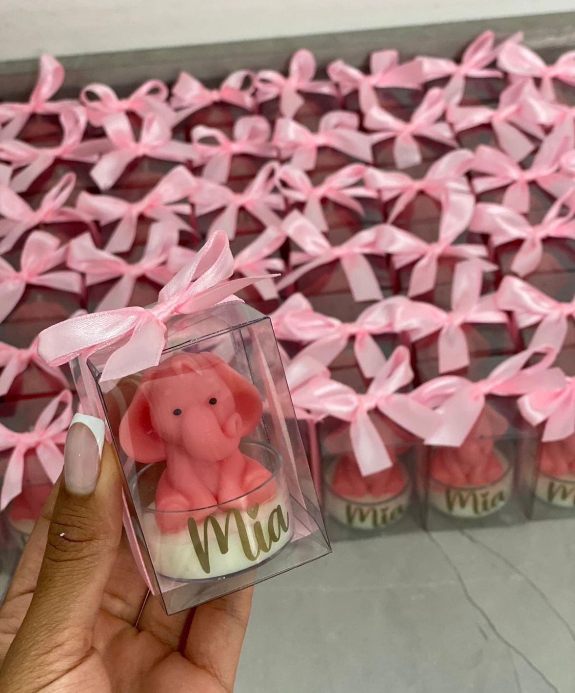 ELEFANTE EN CAJITA DE ACETATO